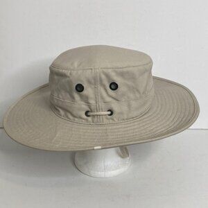 MEC Hat Womens XL Beige Organic Cotton Canvas Sun Summer Wide Brim Pocket